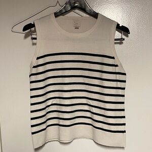 a new day Black and White Striped Cotton shirt